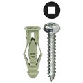 L.H. Dottie Triple-Grip Screw Anchor, 1-1/2" L, Nylon TG12KSQTP